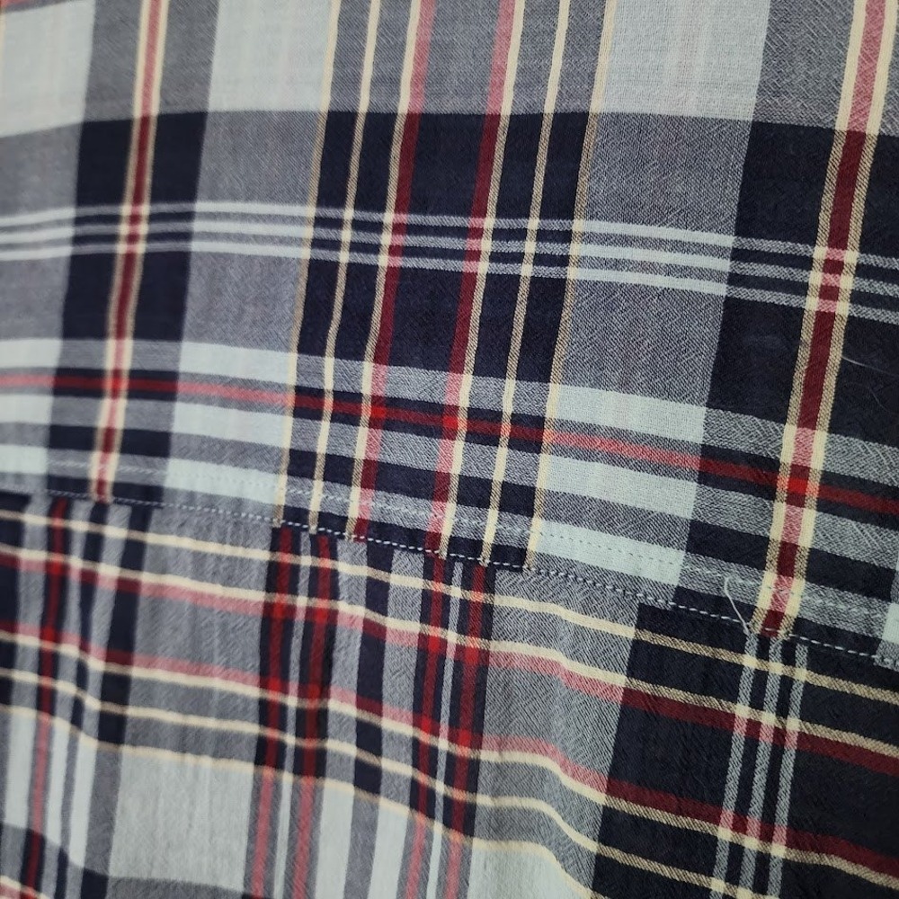 PENDLETON Heritage Cotton Plaid Button Front Western Shirt Blue Red Women's XS - Picture 5 of 9